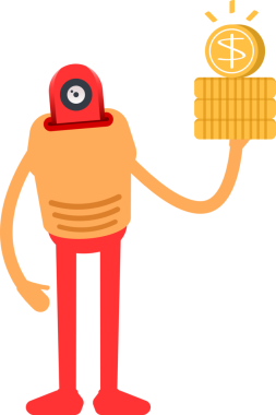 Çizgi Robot İnsansı Karakter Clipart