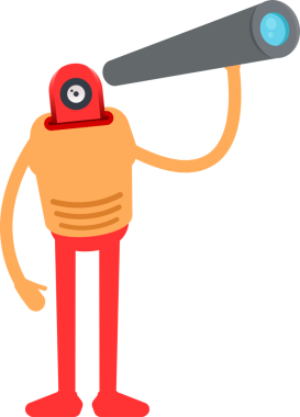 Çizgi Robot İnsansı Karakter Clipart