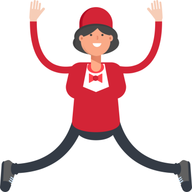 Garson Karakteri Rahatlıyor ve Zıplıyor