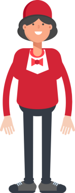 Garson Karakteri Ayakta Duran Clipart