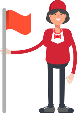 Garson Karakteri Bayrak Tutuyor