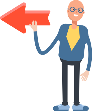 Mavi Takım Elbiseli Kel Adam Karakteri