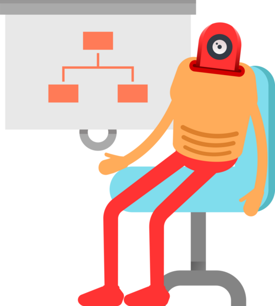 Çizgi Robot İnsansı Karakter Clipart