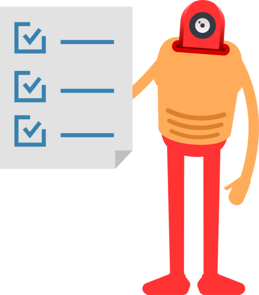 Çizgi Robot İnsansı Karakter Clipart