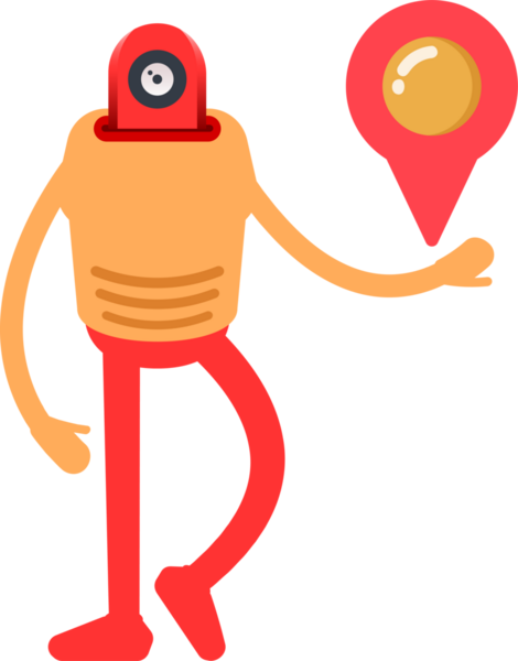 Çizgi Robot İnsansı Karakter Clipart