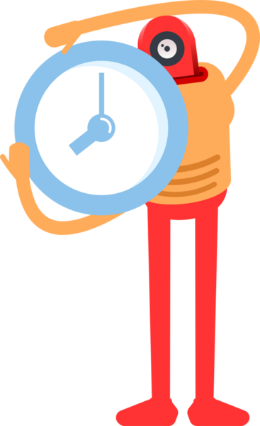 Çizgi Robot İnsansı Karakter Clipart