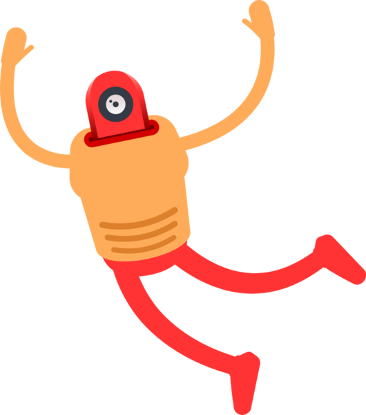 Çizgi Robot İnsansı Karakter Clipart