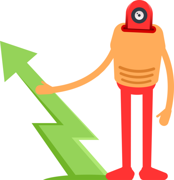 Çizgi Robot İnsansı Karakter Clipart