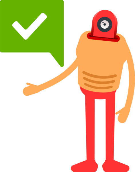 Çizgi Robot İnsansı Karakter Clipart