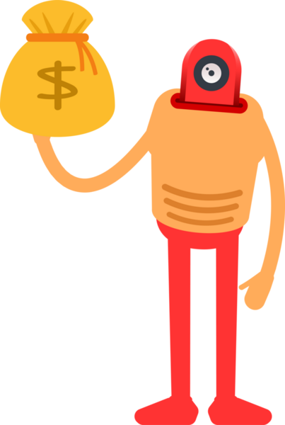 Çizgi Robot İnsansı Karakter Clipart