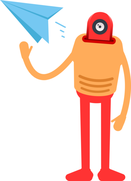 Çizgi Robot İnsansı Karakter Clipart