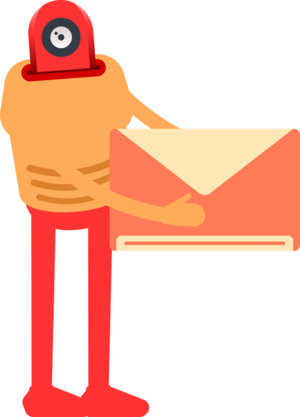 Çizgi Robot İnsansı Karakter Clipart