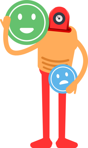 Çizgi Robot İnsansı Karakter Clipart