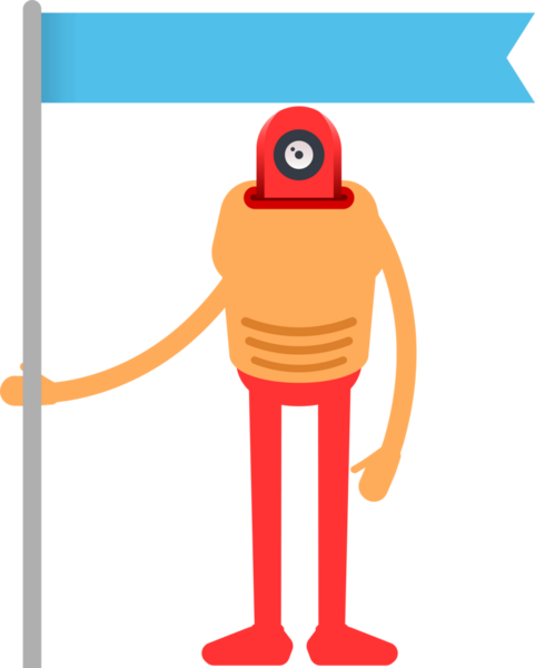 Çizgi Robot İnsansı Karakter Clipart