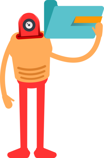 Çizgi Robot İnsansı Karakter Clipart