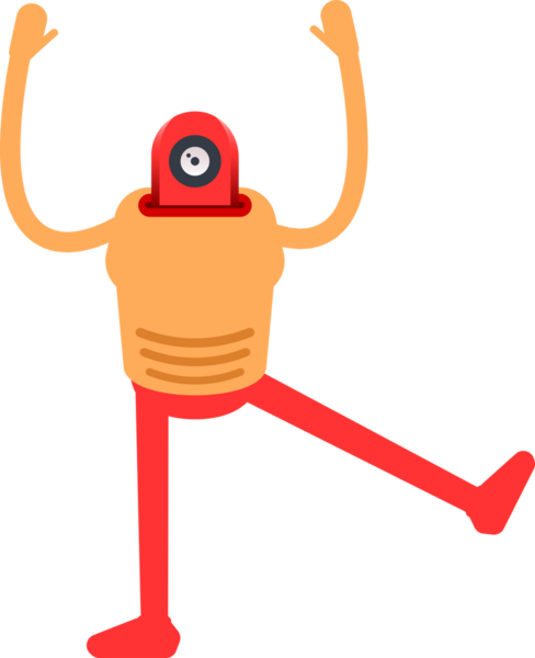 Çizgi Robot İnsansı Karakter Clipart