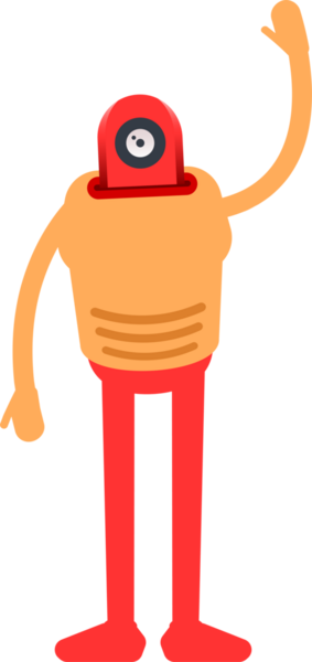 Çizgi Robot İnsansı Karakter Clipart