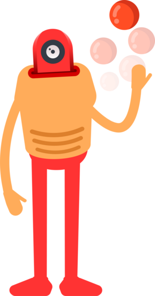 Çizgi Robot İnsansı Karakter Clipart