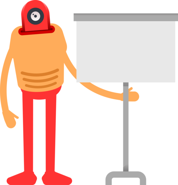 Çizgi Robot İnsansı Karakter Clipart