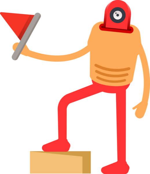 Çizgi Robot İnsansı Karakter Clipart
