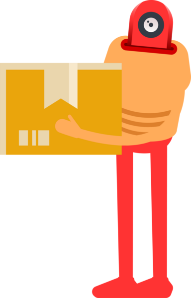 Çizgi Robot İnsansı Karakter Clipart