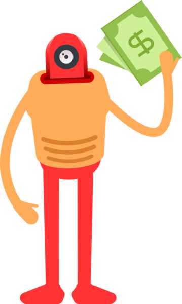 Çizgi Robot İnsansı Karakter Clipart