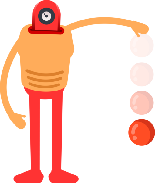 Çizgi Robot İnsansı Karakter Clipart