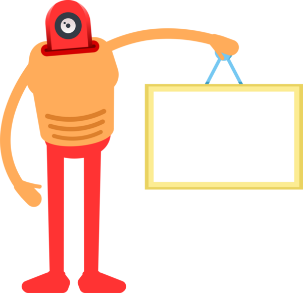 Çizgi Robot İnsansı Karakter Clipart