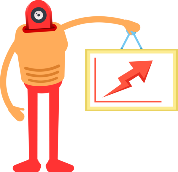 Çizgi Robot İnsansı Karakter Clipart