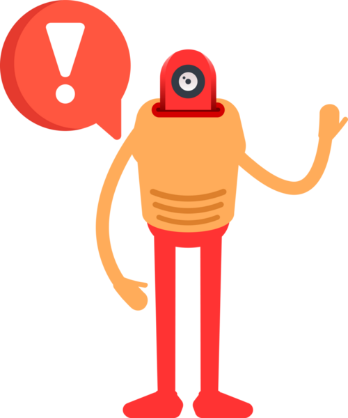 Çizgi Robot İnsansı Karakter Clipart