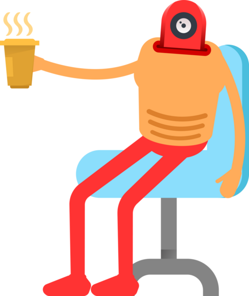 Çizgi Robot İnsansı Karakter Clipart