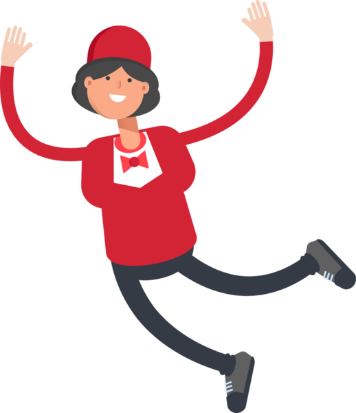 Garson Karakteri Rahatlıyor ve Zıplıyor