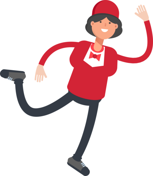 Garson Karakteri Zıplayıp Uçuyor