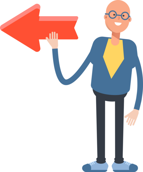 Mavi Takım Elbiseli Kel Adam Karakteri