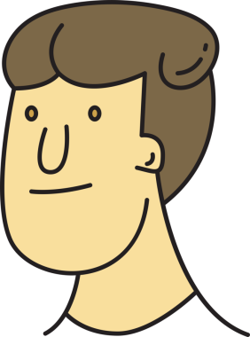 adam karikatür karakter çizimi