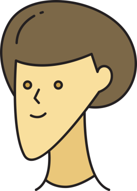 adam karikatür karakter çizimi