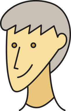 adam karikatür karakter çizimi