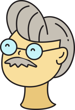 yaşlı adam karakter simgesi