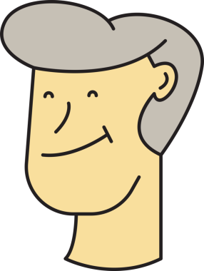 adam karikatür karakter çizimi