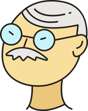 yaşlı adam karakter simgesi