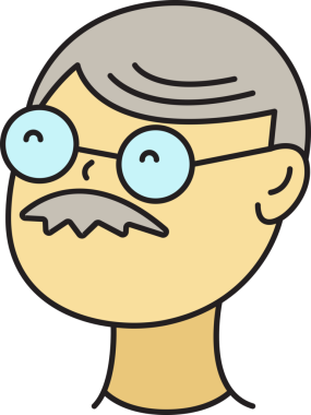 yaşlı adam karakter simgesi