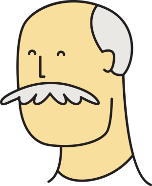 yaşlı adam karakter simgesi