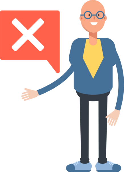 Mavi Takım Elbiseli Kel Adam Karakteri