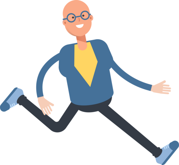 Mavi Takım Elbiseli Kel Adam Karakteri