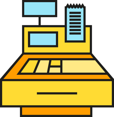 Kasiyer Makine Simgesi Clipart