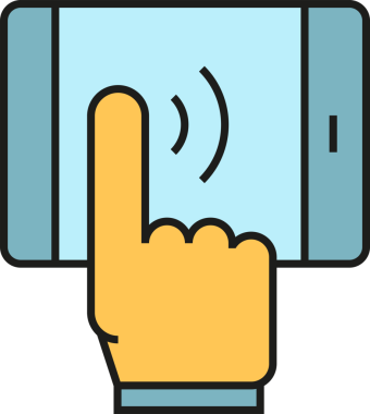 Akıllı Telefon Simgesine Parmak Dokunuşu