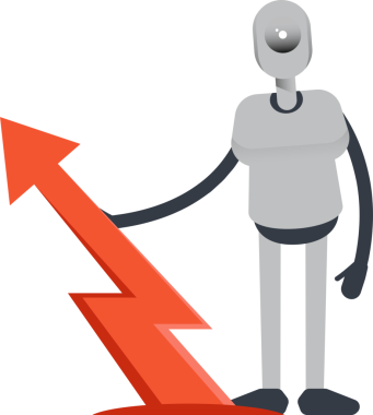 İnsansı Robot Karakteri ve Ok Çizelgesi