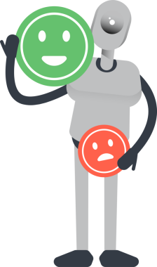 İnsansı Robot Karakteri ve Duygu Simgesi