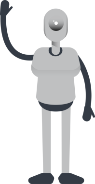 İnsansı Robot Karakteri Selamlaması