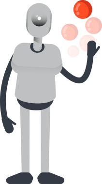 İnsansı Robot Karakteri Top Oynuyor